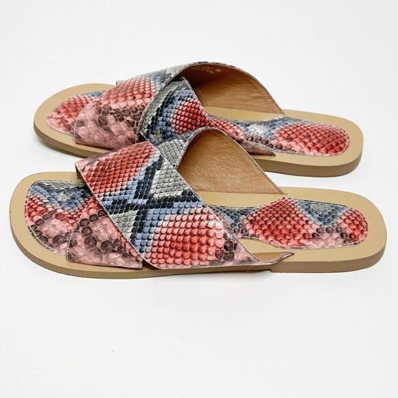 Jeffrey Campbell Cleah 2 Slide Sandal Embossed Size 7 - Picture 3 of 7